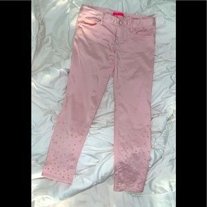 NEW Lilly WORTH SATEEN JEANS PEARL EMBELLISHMENT 8